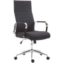 CLP Silla de oficina giratoria regulable en tela negro