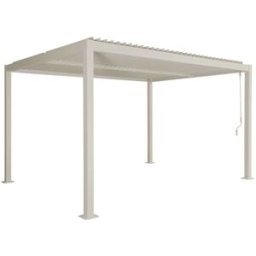 sweeek Pérgola bioclimática 3x4m de aluminio y acero con lamas orientables,