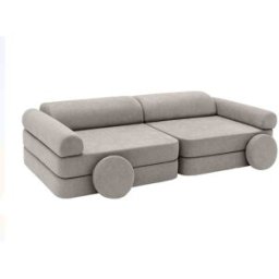 Bees & Blooms Sofá modular infantil de espuma gris