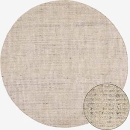 THEKO Alfombra de viscosa tejida a mano a rayas - beige diam 150 cm