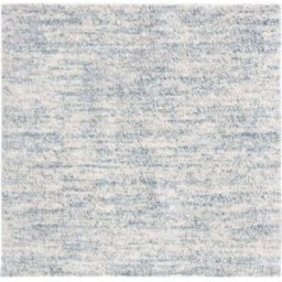 Safavieh Alfombra de poliéster blanco/azul, 135 x 135 cm