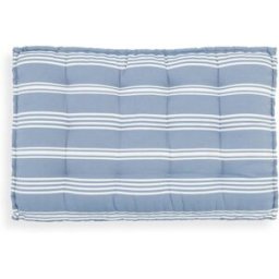Defora Home Cojín de suelo / palet 120x80x10 cm rayas azul