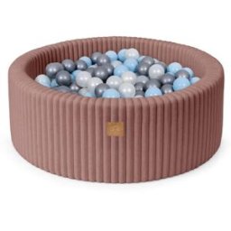 MeowBaby Piscina de bolas para bebé en pana 200 bolas