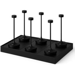 LUMISKY Juego de 6 lámparas de mesa con base negro h25cm
