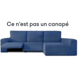 Eysa Funda de sofá chaise relax bielástica derecha azul 250 - 360 cm