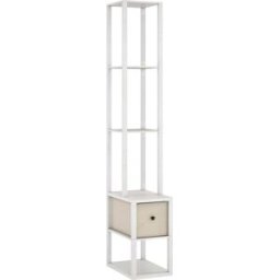 Homcom Lámpara de pie 43.5x26.5x169 cm blanco