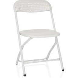 hjh OFFICE Silla de exterior plástico blanco