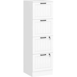 Homcom Cajonera de oficina 40x40x131 cm blanco