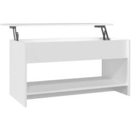 Maison Chic Mesa de centro, mesas de café para salon madera blanco 102x50x52,5cm