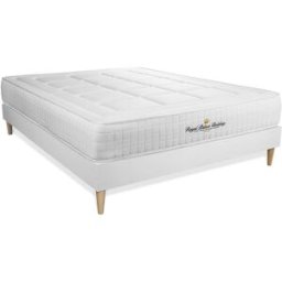 Royal palace bedding Somier blanco + colchón con espuma viscoelástica 140 x 190