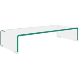 Maison Chic Soporte tv/elevador monitor vdrio transparente 60x25x11 cm