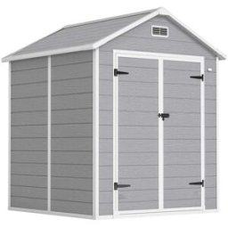 Outsunny Caseta de jardín 182x151x219 cm gris oscuro