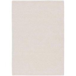 THEKO Alfombra de lana tejida a mano estilo bereber color blanco 190x290 cm
