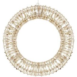 ECD Germany Corona luminosa Ø50cm 720 microLEDs blanco cálido colgante de metal
