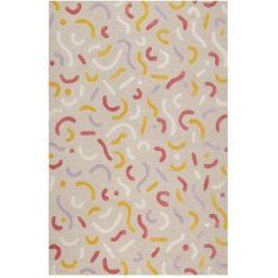 Smart Kids Alfombra infantil tuftada de lana con relieve multicolor beige 160x230