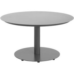 sweeek Mesa de jardín redonda de aluminio, 6 plazas, antracita
