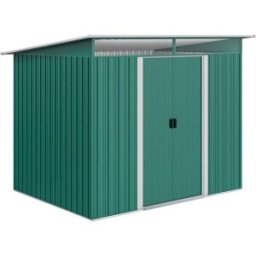 Outsunny Caseta de jardín 260x194x200 cm verde oscuro