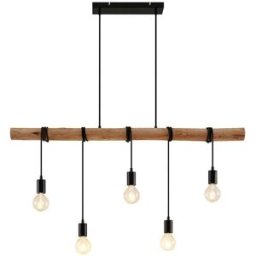 Lindby Lámpara de techo de madera marrón