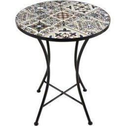 Axi 1 mesa de bistró con mosaico azul claro
