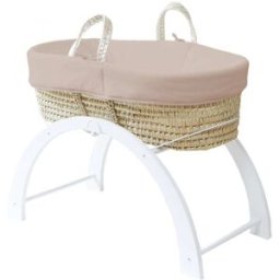 Premiers Moments Moisés - funda de algodón orgánico marrón - soporte reversible blanco