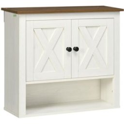 Kleankin Armario de pared 60x19.5x52.5 cm blanco
