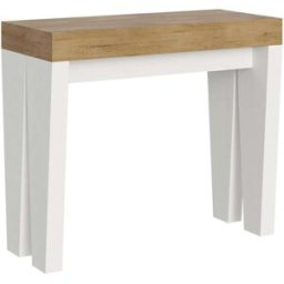 Itamoby Consola extensible 90x40/300 cm efecto madera roble/fresno blanco