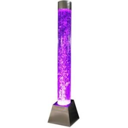 Unique Columna de burbujas metal plateado