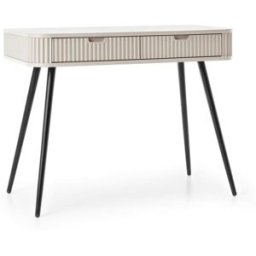 Furnlux Mesa consola beige negro 103 x 49 x 80 cm