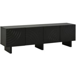 MODFU Mueble tv con 4 puertas para televisor de 75 pulgadas 180 cm negro