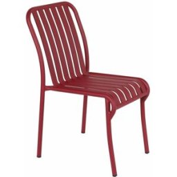 Oviala Silla de jardín de diseño de aluminio rojo