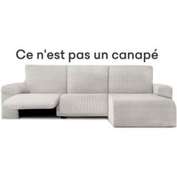 Eysa Funda de sofá chaise relax derecha brazo corto crudo 250 - 360 cm