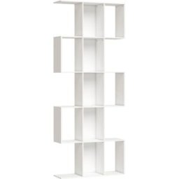 Homcom Estantería para libros 80x24x200 cm blanco