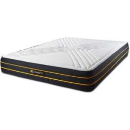 Sleepfit Colchón blanco con espuma viscoelástica 160 x 200