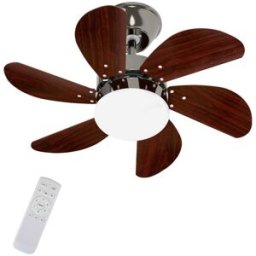 Nettlife Adorf - ventilador de techo de metal, color plata, 75 cm, máx. 40 w