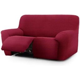 Eysa Funda de sofá relax extensible 3 plazas x 2 burdeos 200 - 260 cm