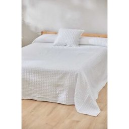 Calma House Colcha color blanco 240x260 para Cama de 135-150