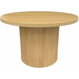 Oviala Mesa de centro redonda escandinava de 70 cm fsc en madera clara