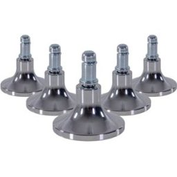 hjh OFFICE Deslizador para sillas aluminio plateado