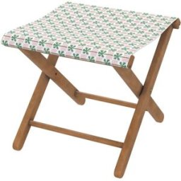 Vent de Bohème Taburete plegable de eucalipto y tela outdoor diseño de palmeras