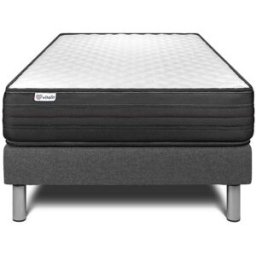 Vitalit Somier gris + colchón con espuma viscoelástica 120 x 190