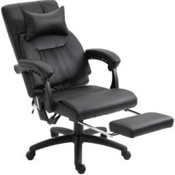 Maison Chic Silla de oficina de nailon negro de 68x79x112 cm.