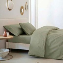 Cotton Artean Funda nórdica satén algodón 300 hilos verde 240x220 cama 150