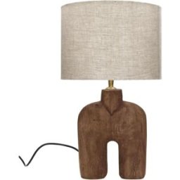 Pomax Lámpara de madera marrón