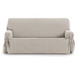 Eysa Funda de sofá 2 plazas con lazos topo 140 - 180 cm