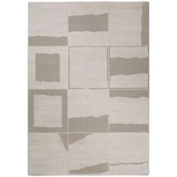 Wecon Home Alfombra de diseño motivos geométricos y relieve tonos beige 200x290