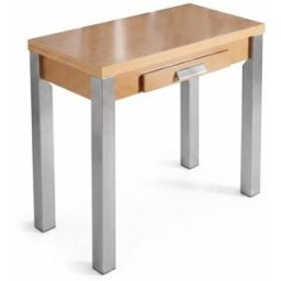 Pondecor Mesa de cocina extensible tipo libro roble. 80×40/80×76 cm