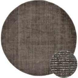 THEKO Alfombra de viscosa tejida a mano a rayas - antracita dian 120 cm