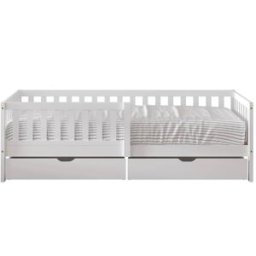 Sunny Cama infantil con 2 cajones, blanca - sin colchón - 206 x 98 cm