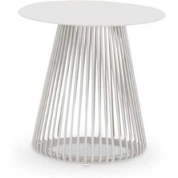 Defora Home Mesa auxiliar redonda 45cm aluminio beige
