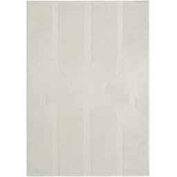The carpet Alfombra diseño salón moderno art curve duradero, crema, 160 x 230 cm